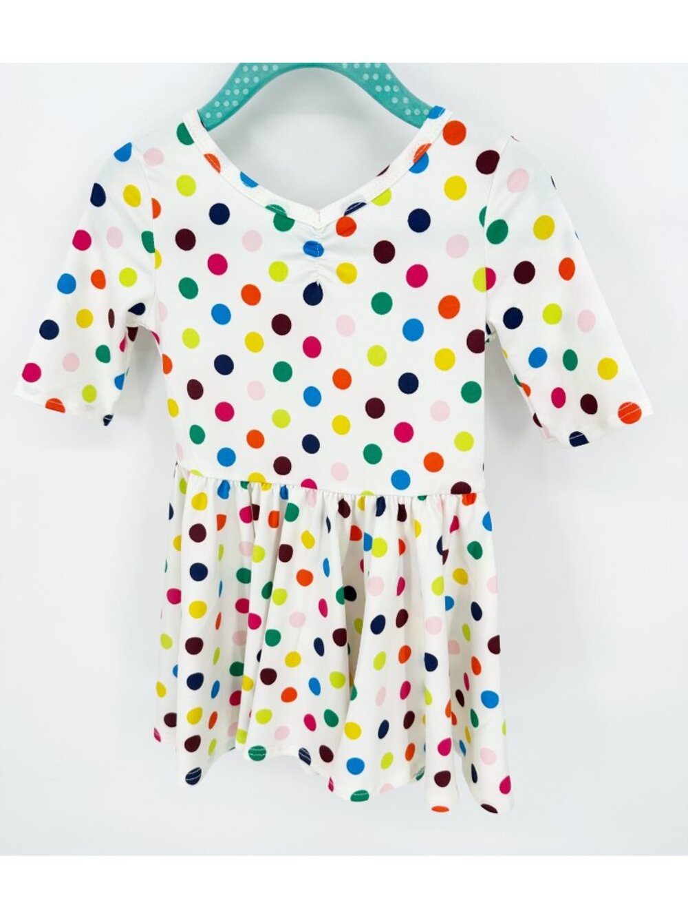 Dotdotsmile Girls Dress Size 12/24 Months Multi Color Spots New With Tags
